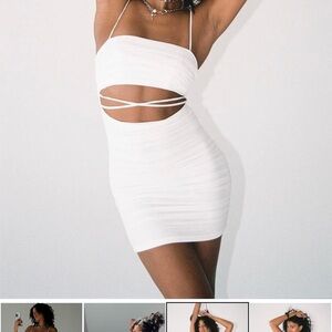 Princess Polly white Courtney Mini Dress